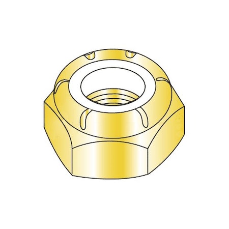 Nylon Insert Lock Nut, 3/4-10, Steel, Grade A, Yellow Zinc, 750 PK